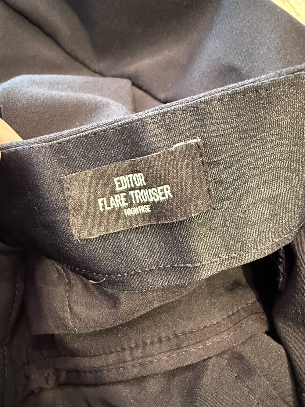 Express Editor High Rise Flare Trouser Black Women's Pants size 8R - Picture 7 of 7